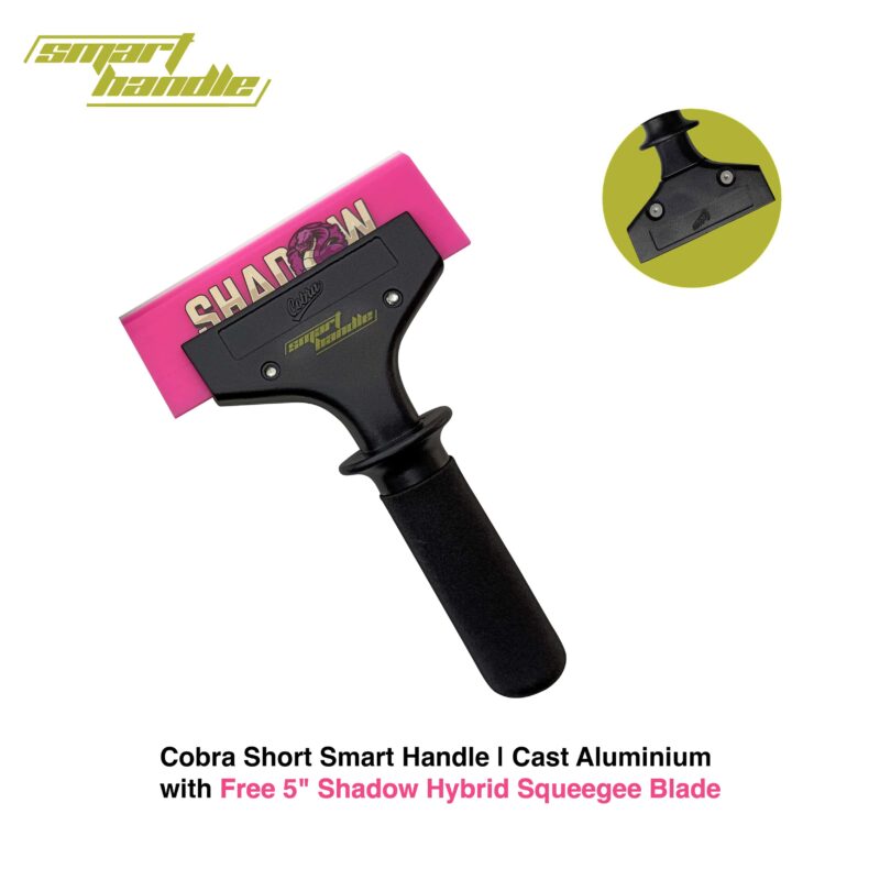 Cora Short Smart Tint Handle | Cast Aluminium Handle with 5” Free Shadow Hybrid Squeegee Blade