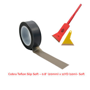 Cobra Teflon PTFE Film Slip Tape – 0.8″ (20mm) x 11YD (10m)-5.3mil(0.13mm) Soft
