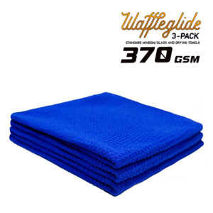 WaffleGlide 370 GSM Standard Window/Glass and Drying Towels | 16"x16"| 3Qty/pack