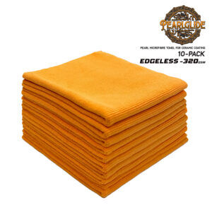 PearlGlide Edgeless 320 GSM Pearl Microfibre Towel for Ceramic Coating | 16"x16" | 10Qty /Pack