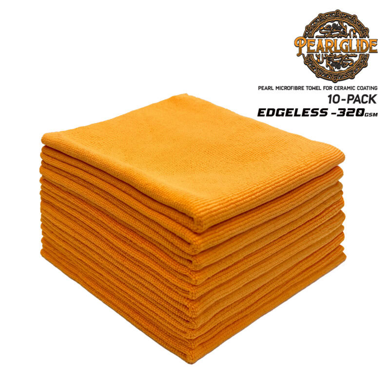 PearlGlide Edgeless 320 GSM Pearl Microfibre Towel for Ceramic Coating | 16"x16" | 10Qty /Pack