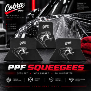 Black PPF Squeegees with Magnet | 90 Durometer