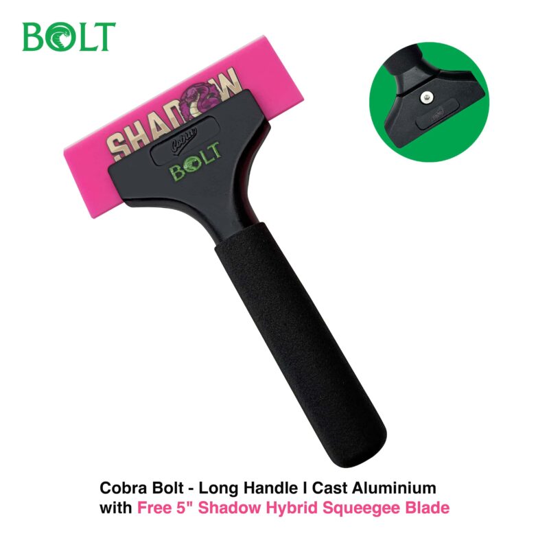 Cobra Bolt – Cast Aluminium Handle with 5” Free Shadow Hybrid Squeegee Blade - Image 3