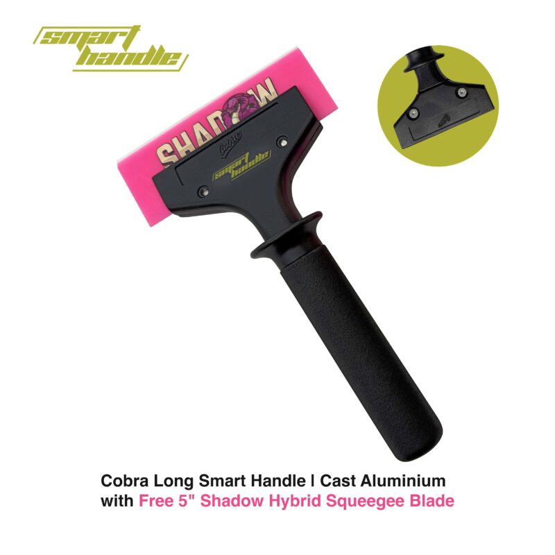 Cobra Long Smart Tint Handle | Cast Aluminium Handle with 5” Free Shadow Hybrid Squeegee Blade