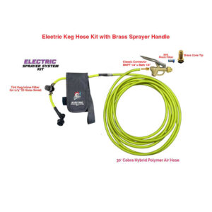 Electric Keg Hose Kit with Brass Sprayer Handle