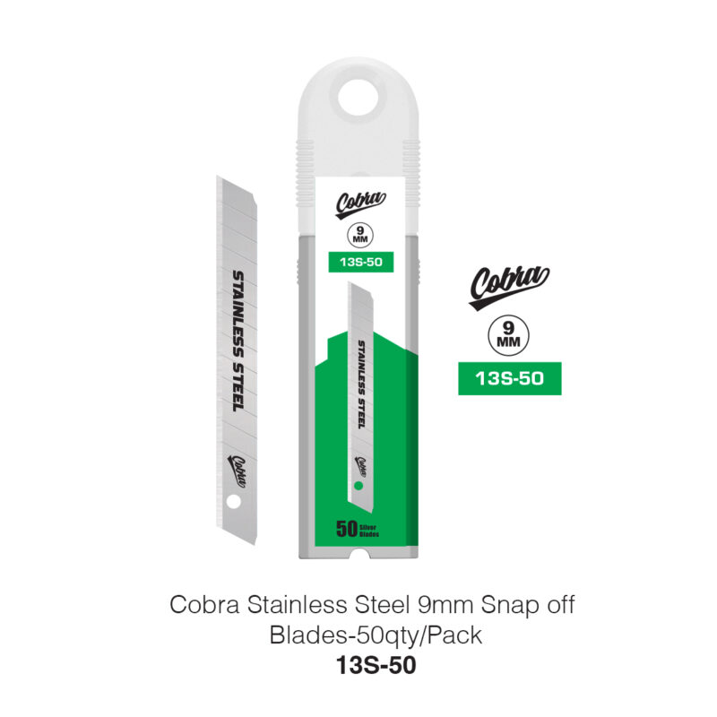 Cobra Stainless Steel 30º Snap off Blades-50qty/pack (13AS-50)(Coming Soon)