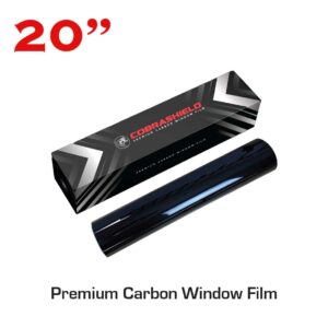 Cobrashield Premium Carbon Window Film | 20″x100′ | Lifetime Warranty | UV 99% | IRR 26% to 75%