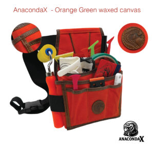 AnacondaX – Orange Color Waxed Canvas Tool Bag | Limited Edition
