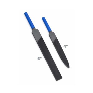 Cobra Professional Glass File Set | 4” File double Cut Flat Finish File & 6" Single Cut One Pass File