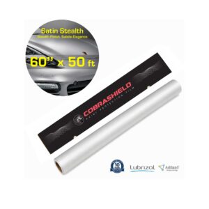 COBRASHEILD Clear Satin Matte (Stealth) Finish Smooth & Sleek, Soft Glow | 60" × 50 ft  | 7.5mil 10 years | Heat self healing Hydrophobic